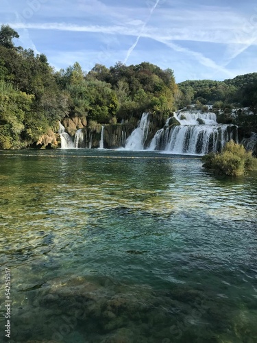 Vertical shot of the Krka National Park in Croatia photo