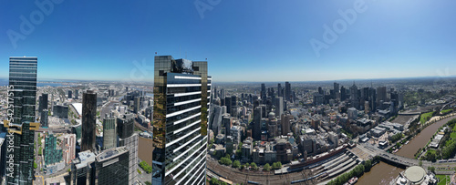 Melbourne city skyline,  city living.  Melbourne. Australia