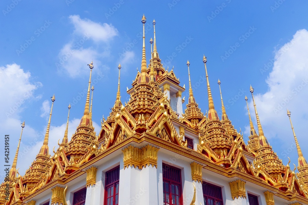Wat Ratchanatdaram or Loha Prasat know as metal castle in Bangkok, Thailand