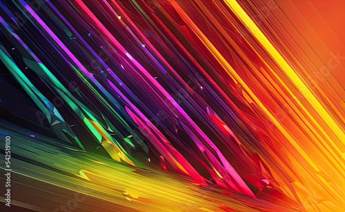 Abstract shapes, waveforms, computer generated background