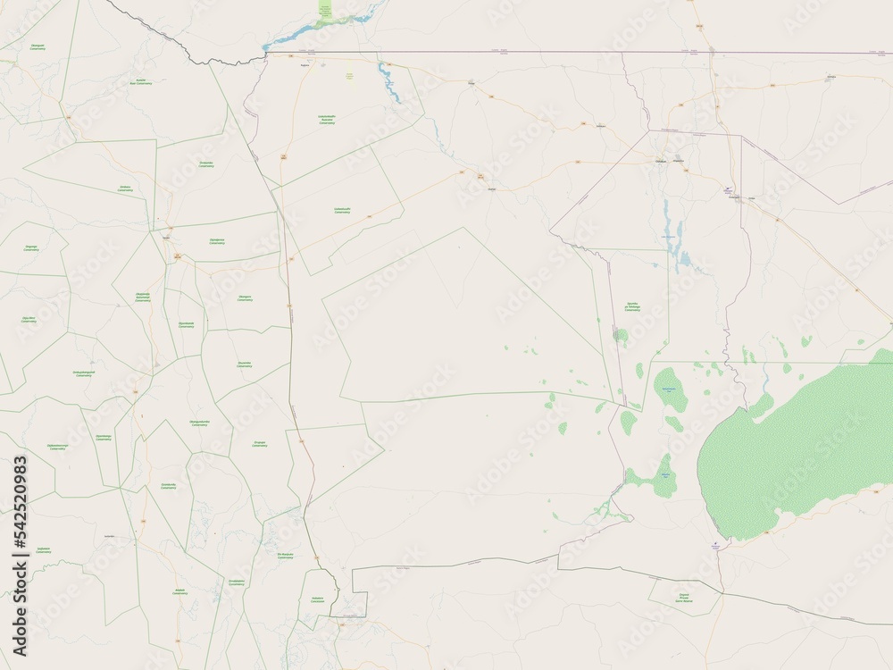 Omusati, Namibia. OSM. No legend Omusati, Namibia. OSM. No legend