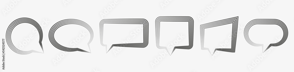 Naklejka premium Collection of stylish comment banner.Modern comment banner set