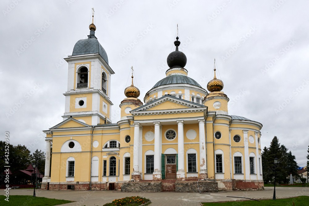 Russia. The old town of Myshkin on the Volga River. Assumption Cathedral. View from the Southeast