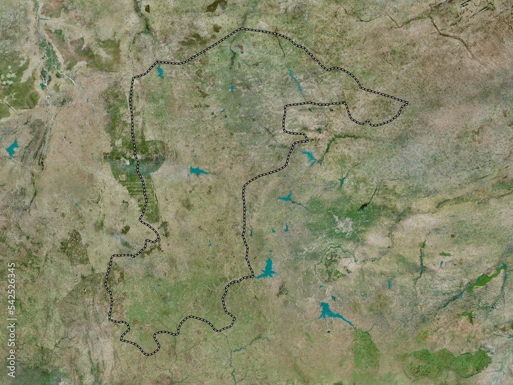 Naklejka premium Katsina, Nigeria. High-res satellite. No legend
