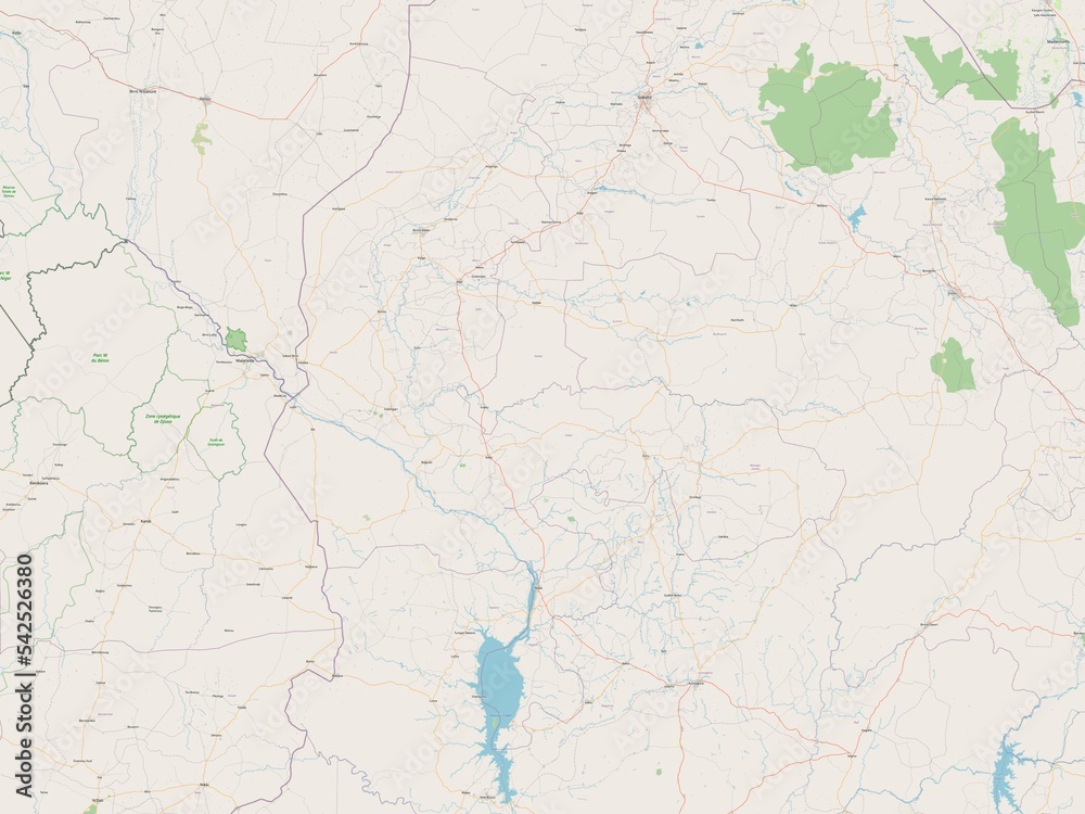 Naklejka premium Kebbi, Nigeria. OSM. No legend