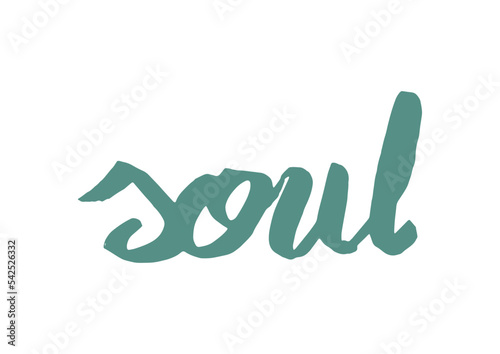 Soul vector lettering