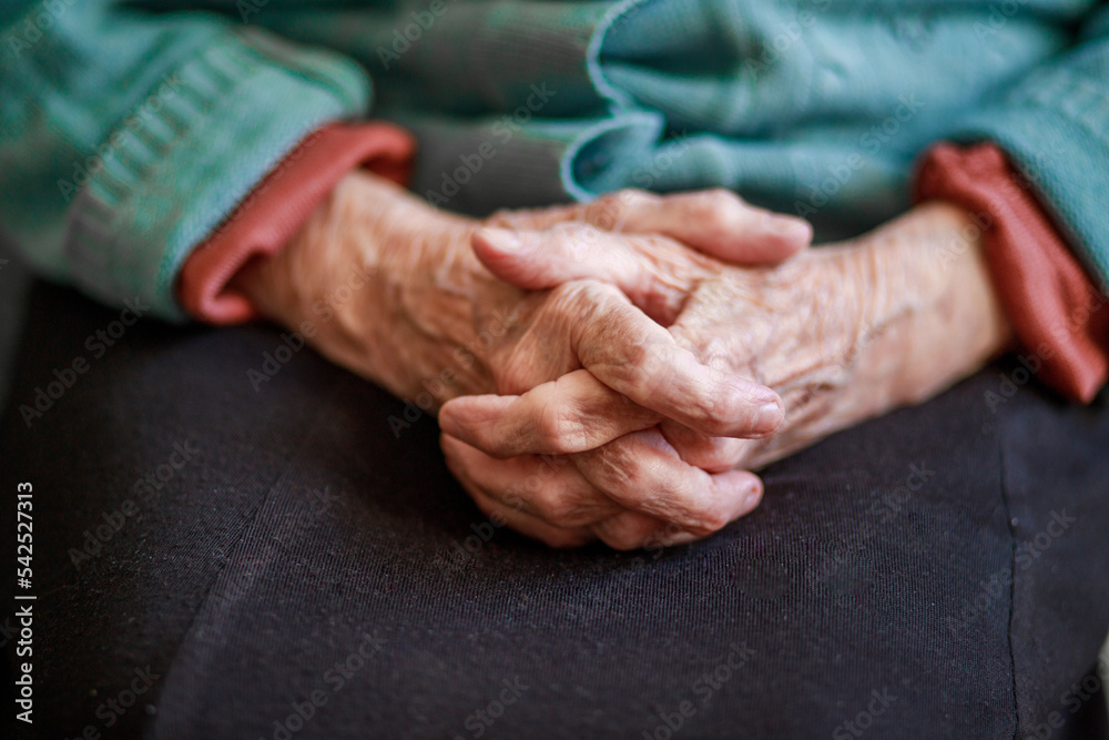 Grandmother's hands are wrinkled, the old hands of a pensioner, veins in the skin, old age in a woman.
Grandmother's hands are wrinkled, the old hands of a pensioner, veins in the skin, old age in a woman.