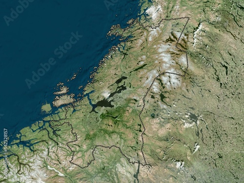 Trndelag, Norway. High-res satellite. No legend photo