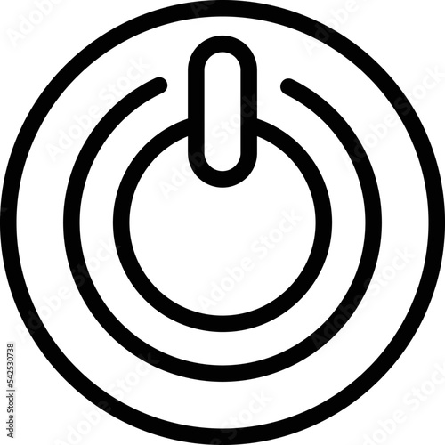 Turn off button icon outline vector. Digital detox. Smartphone disconnect