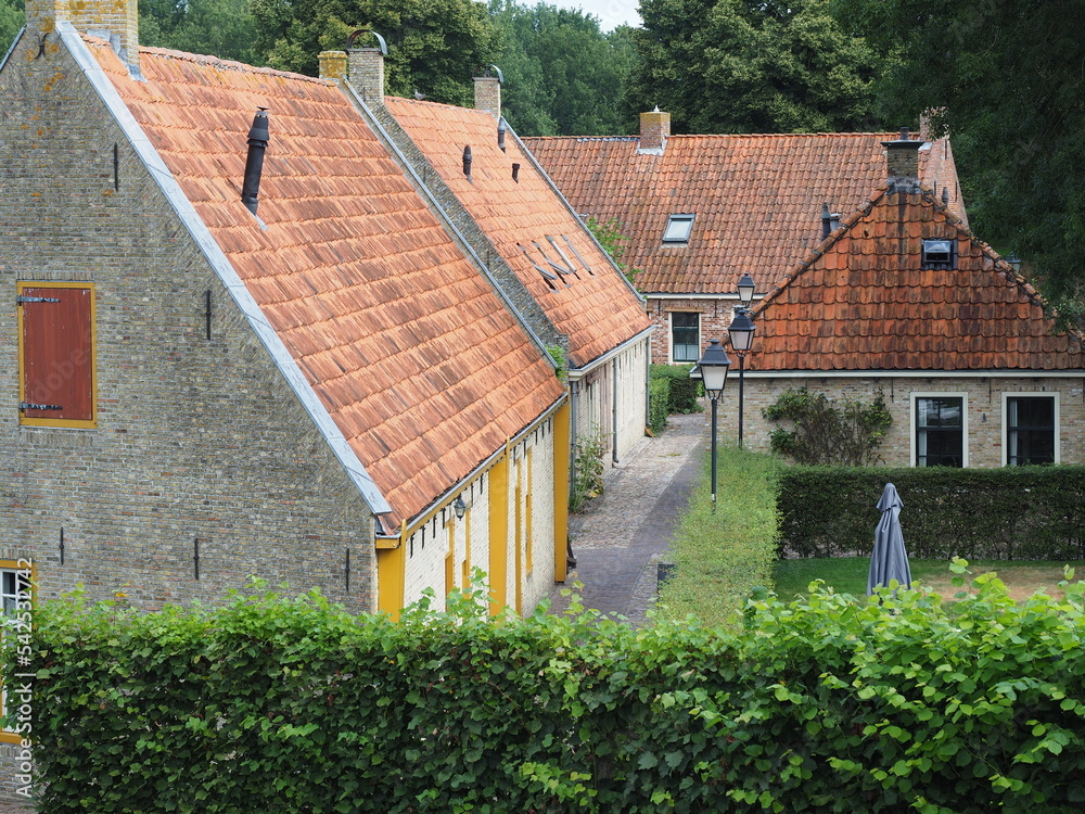 Bourtange ist eine bewohnte ehemalige Festung in den Niederlanden 