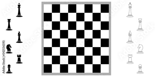black and white chess board