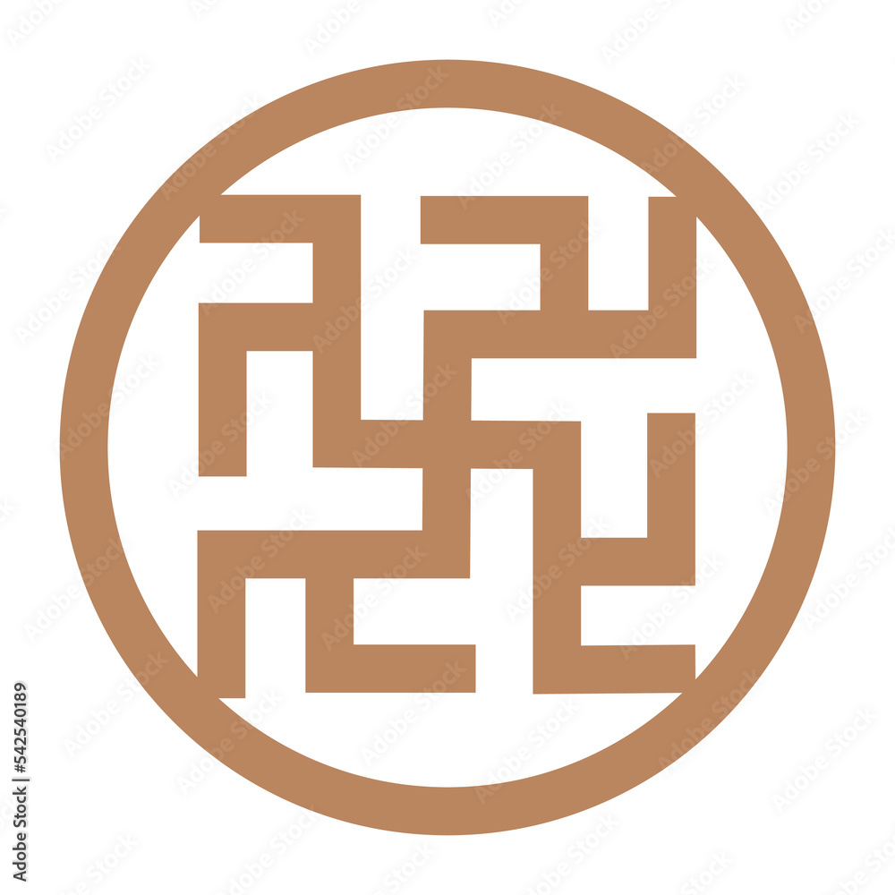 Flower of Perun, Overcome grass, water lily, Slavic symbol, decorated with Scandinavian patterns. Beige trendy design Flower of Perun, Overcome grass, water lily, Slavic symbol, decorated with Scandinavian patterns. Beige trendy design