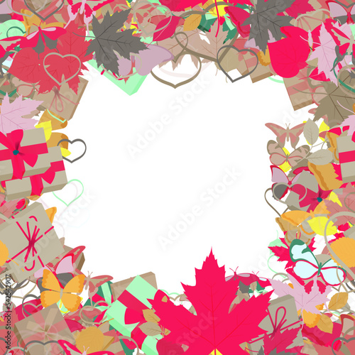 Background pattern abstract seamless design texture. Border frame, transparent background. Theme is about surprise, tree, parks, art, wedding, christmas, festive, beautiful, Monarch, composition