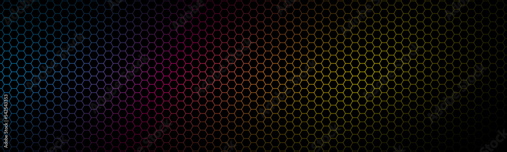 Modern high resolution cmyk geometric header with polygonal grid. Abstract colorful metallic hexagonal pattern. Simple vector banner Modern high resolution cmyk geometric header with polygonal grid. Abstract colorful metallic hexagonal pattern. Simple vector banner