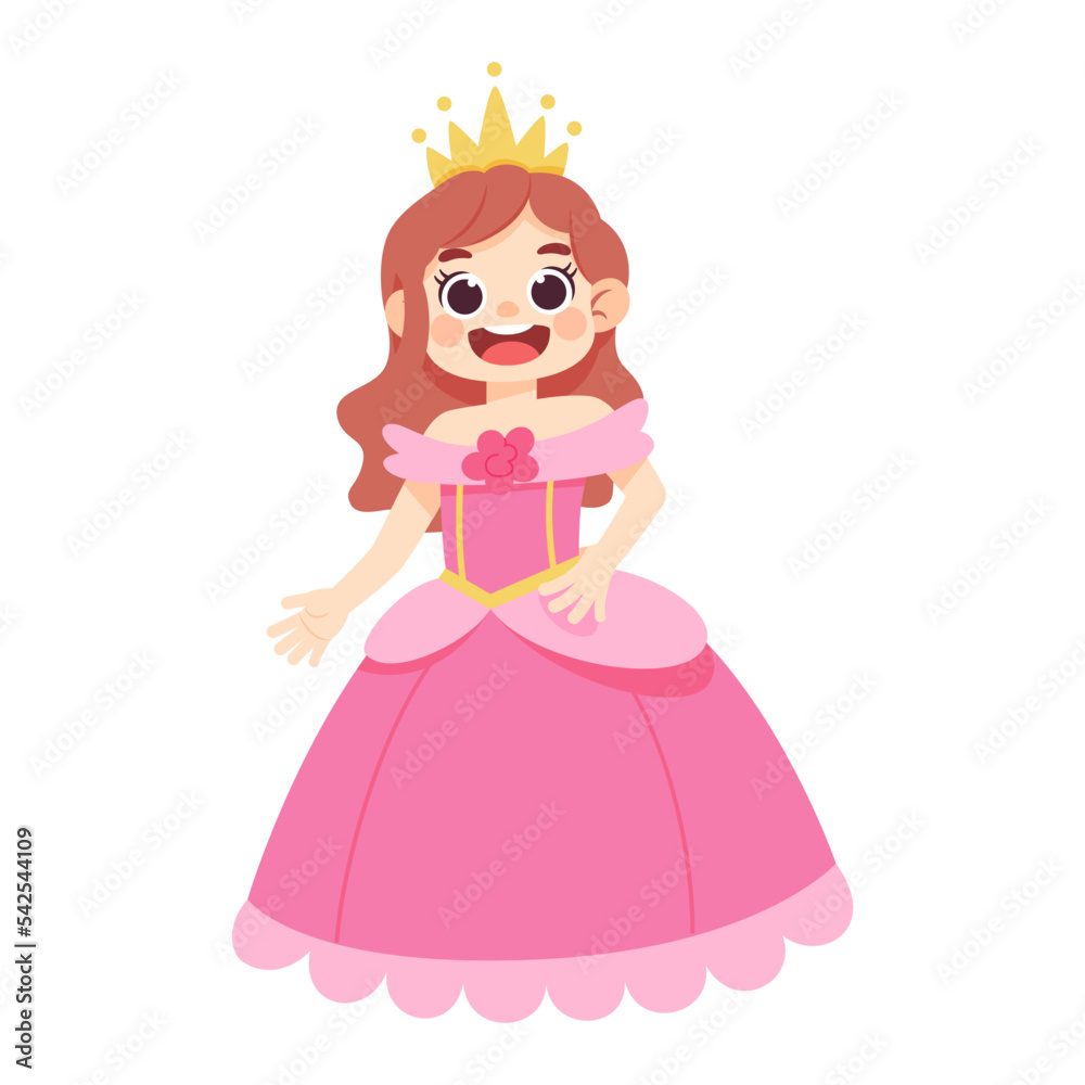 Isolated pricess costume vector illustration