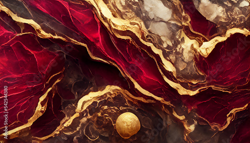 Gold and Red marble Luxury background texture design for wedding invitation card, cover, packaging , fashion © ThisDesign