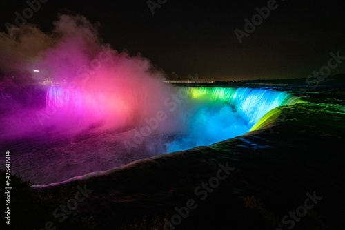 Niagara Falls at night LED lightshow