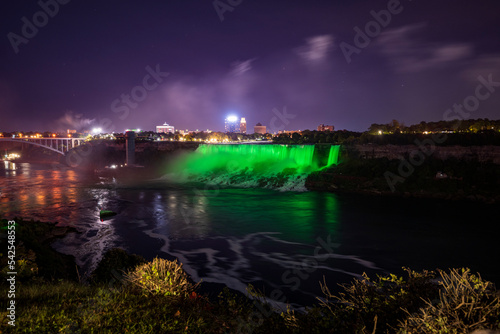 Niagara Falls at night LED lightshow