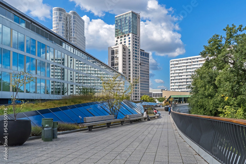 Walk-on terrace of the Bikini-Haus and buildings of Upper West and Zoofenster in Berlin, Germany