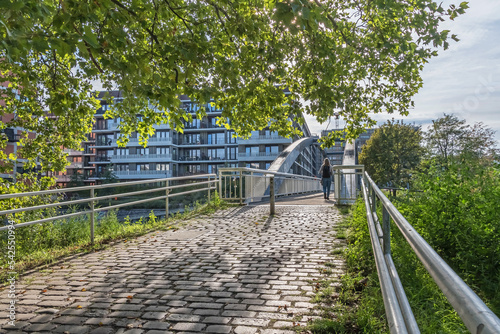 Photography Kieler bridge over the Berlin-Spandau shipping canal in Berlin, Germany