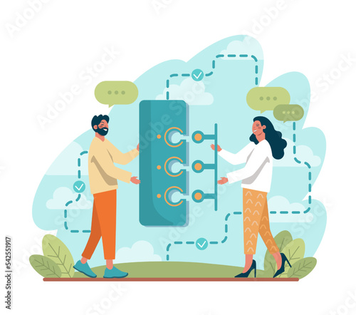 Business merger concept. Business acquisition, progress and success.