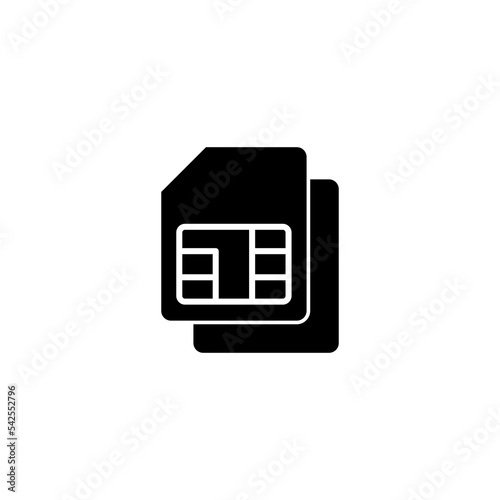 Sim card icon vector illustration. dual sim card sign and symbol