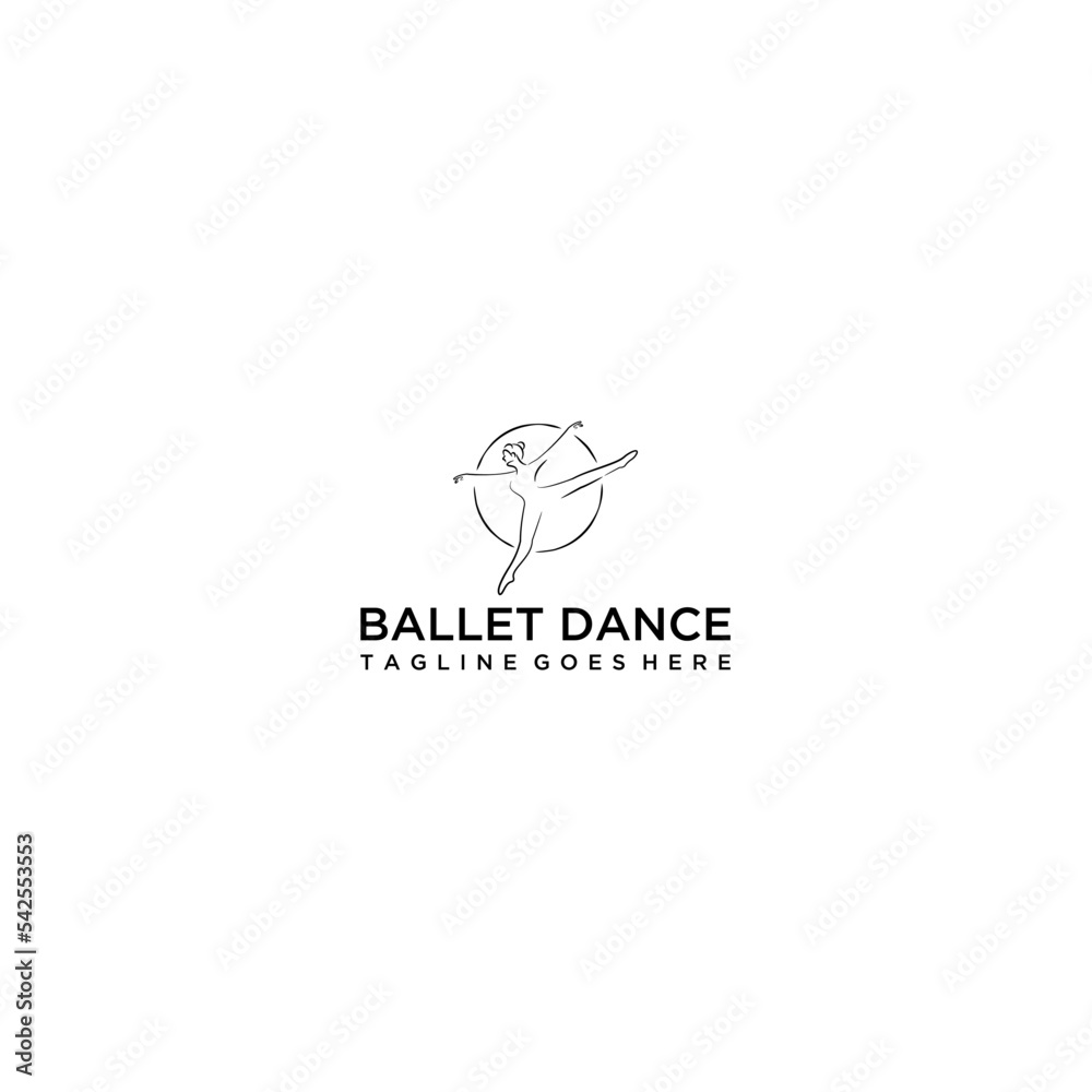 Fototapeta premium vector illustration of classical ballet, figure ballet dancer