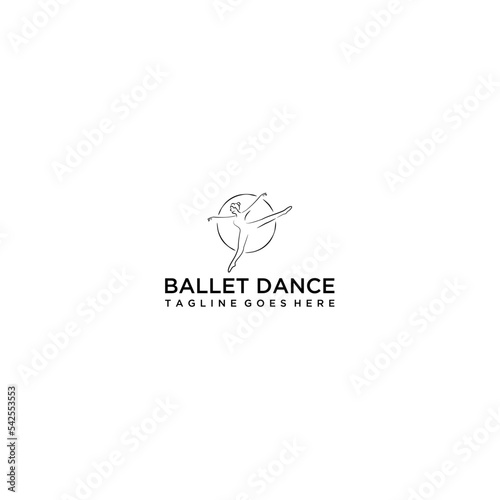 vector illustration of classical ballet, figure ballet dancer