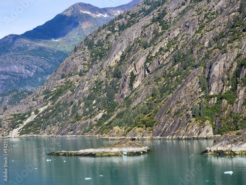 Mountains on the coastline of Alaska