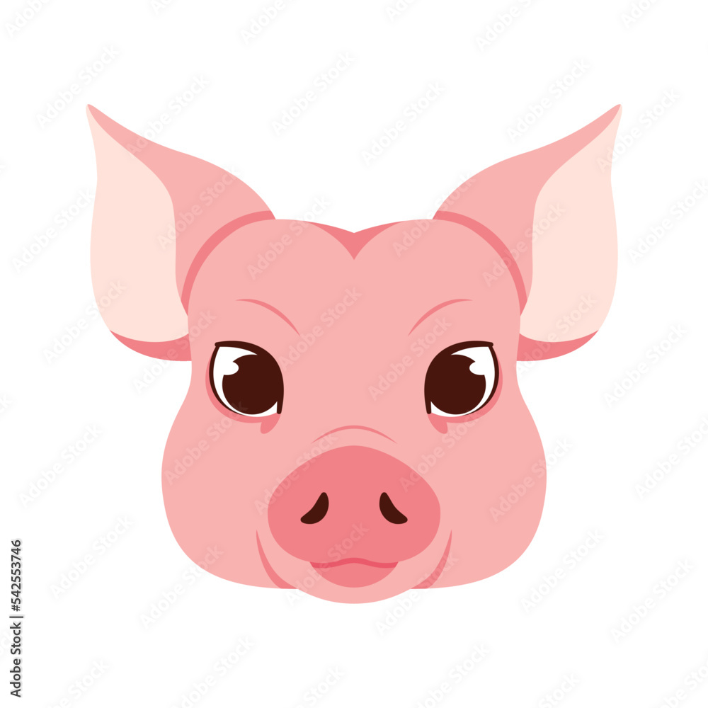 Isolated pig avatar chinese zodiac symbol Vector Isolated pig avatar chinese zodiac symbol Vector