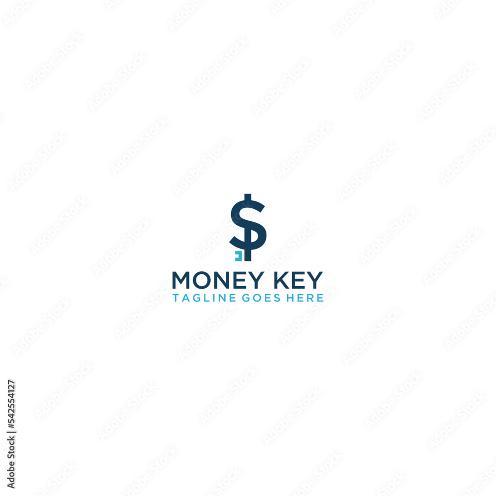 Dollar key vector icon. Dollar key vector icon.