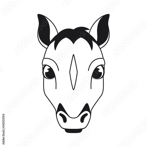 Isolated horse avatar chinese zodiac symbol Vector © illustratiostock