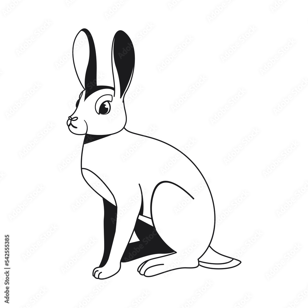 Obraz premium Isolated rabbit character chinese zodiac symbol Vector