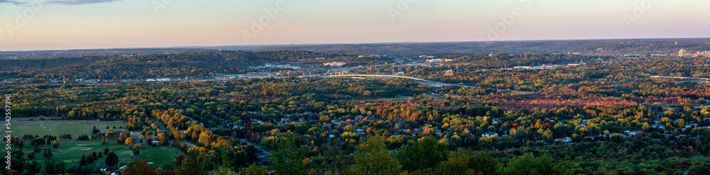 Wausau, Wisconsin in late September from the view of the Granite Peak summit