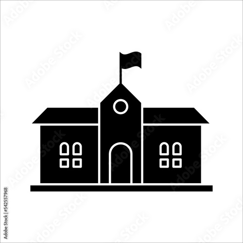 City hall building line icon, outline vector sign, linear style pictogram on white background. Capitol symbol,  Architecture and Travel collection. EPS 10