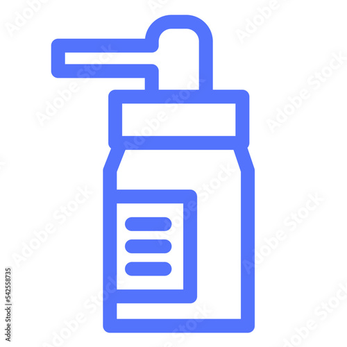 medicine spray throat line icon