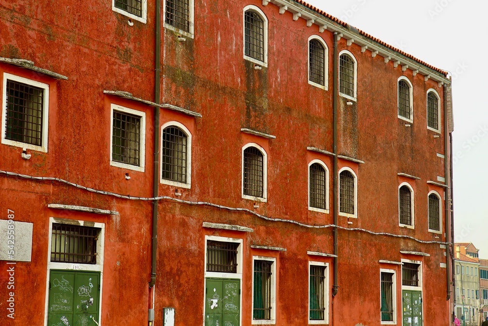 Red building, Giudecca Island, Venice  
