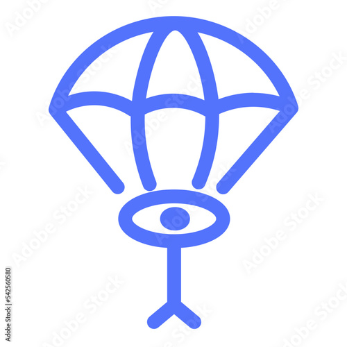 parachutist skydiving line icon