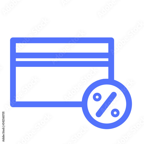 rates credit card finance line icon