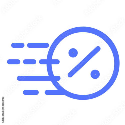 interest rates finance line icon