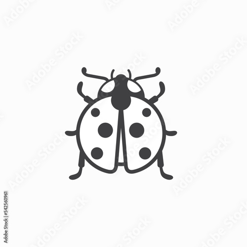 illustration of ladybug,insect, vector art.