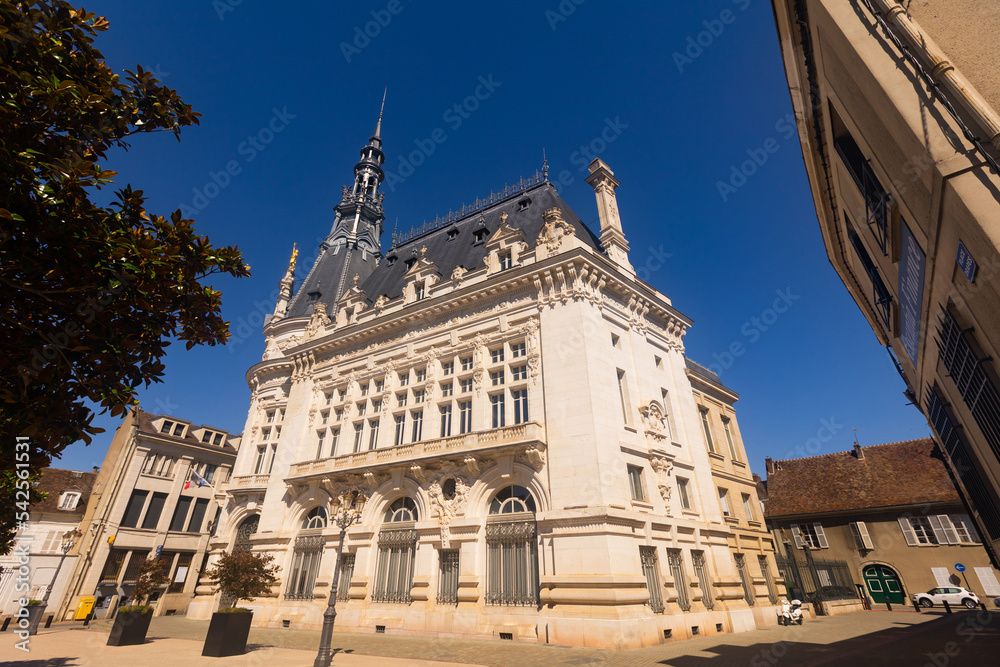 View of City Hall of Sens - Mairie de Sens, Yonne. France