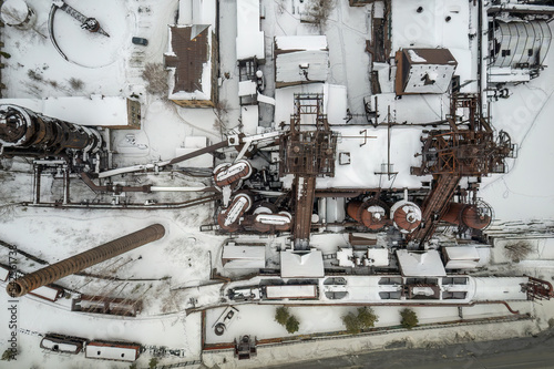 Demidov's old plant in Nizhny Tagil, Russia. Aerial view photo