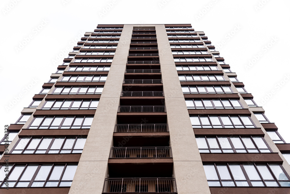 modern multi-storey residential building against the sky for the whole frame modern multi-storey residential building against the sky for the whole frame