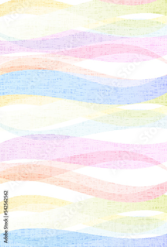 和紙　和柄　波　背景