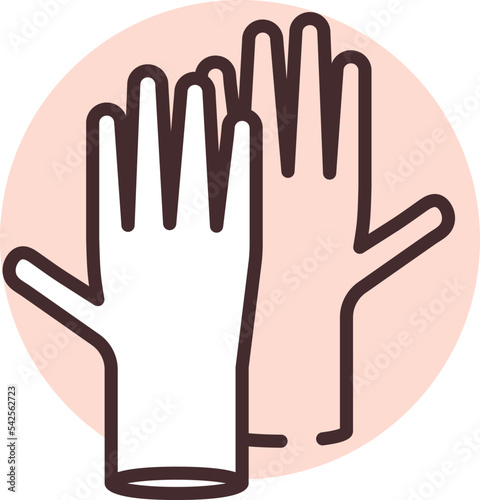 Allergy on latex, icon, vector on white background.