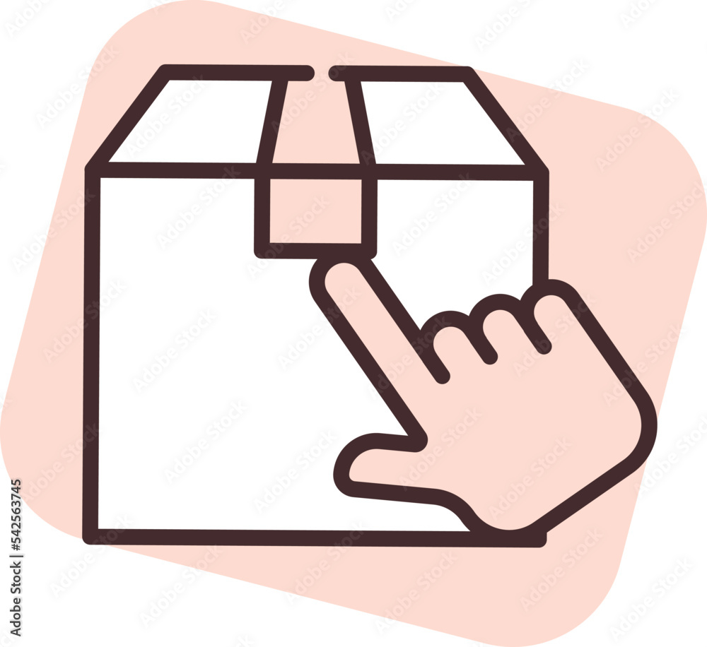 Delivery sellected, icon, vector on white background. Delivery sellected, icon, vector on white background.