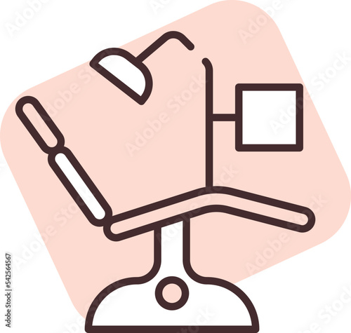 Medical dentist, icon, vector on white background.