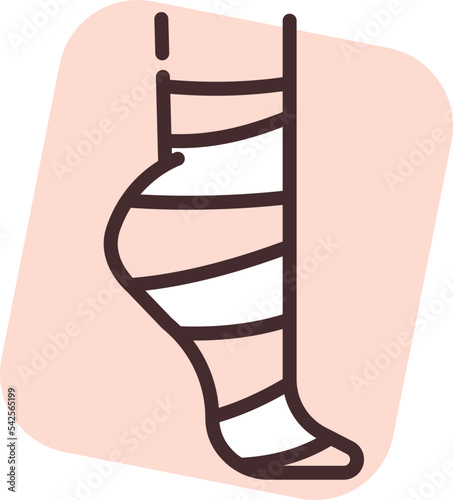 Traumatologist aid, icon, vector on white background.
