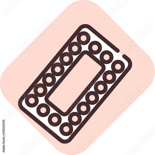 Health controceptive, icon, vector on white background.